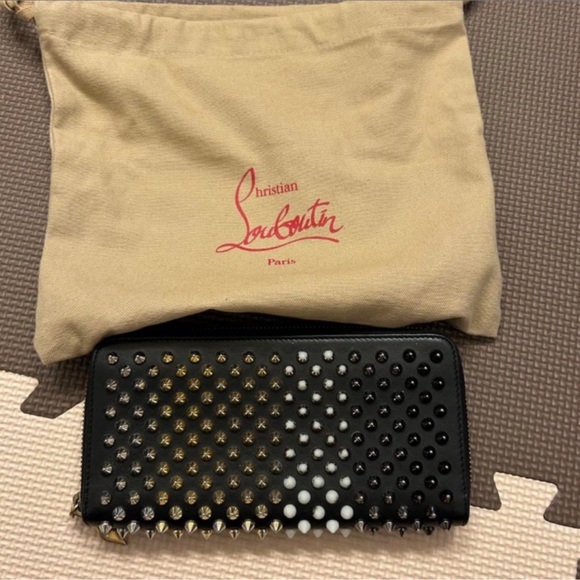 Christian Louboutin Handbags - Christian Louboutin Panettone Spiked Black Wallet